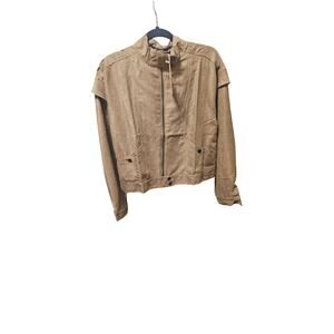 Blu Pepper Soft Tan Cropped Utility Jacket